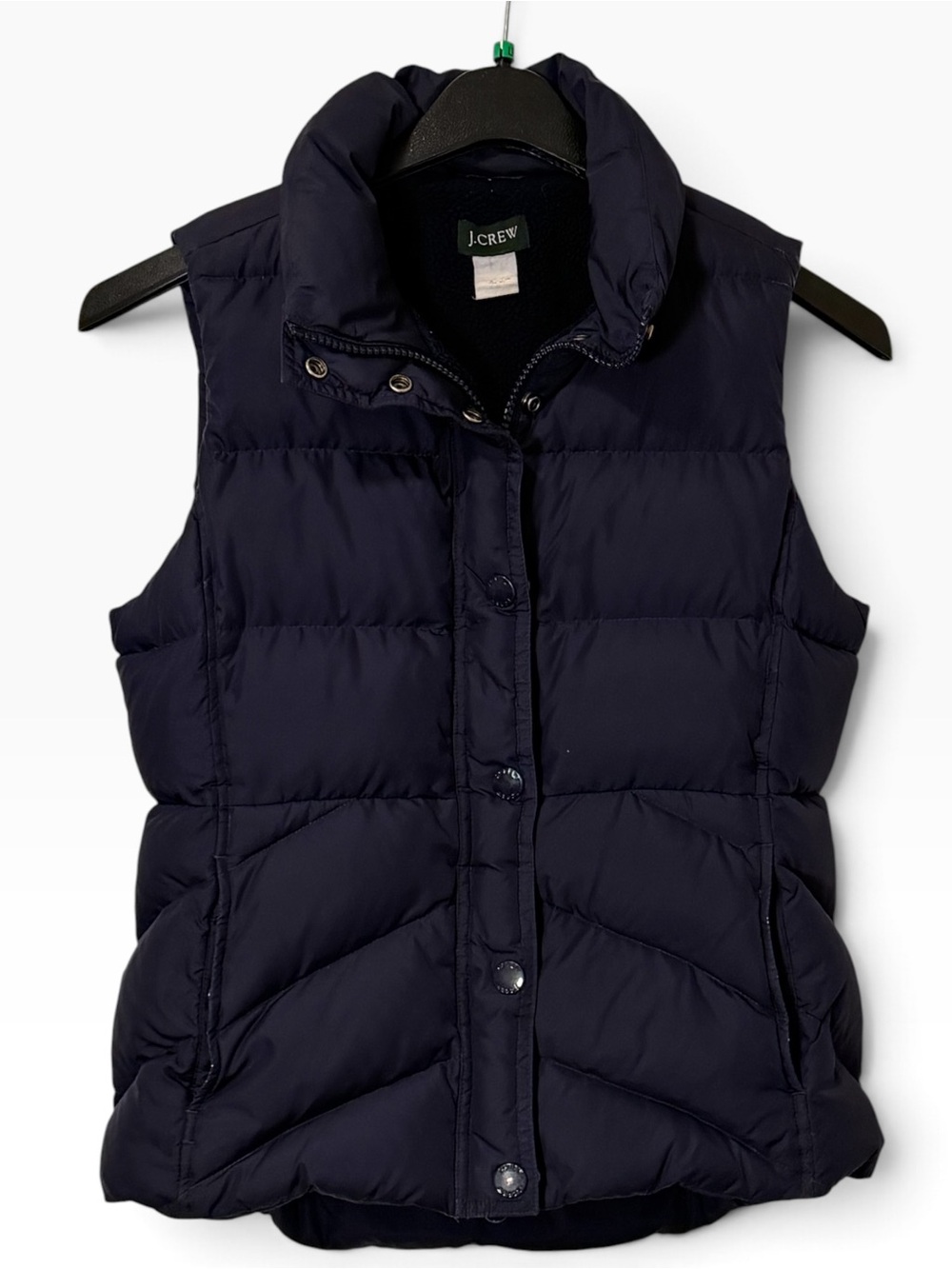 J. Crew Women’s Dark Navy Quilted Puffer Vest Size Small Outdoors Winter